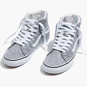 VANS Sk8-Hi Ribbed Knit Skate Shoes Grey
